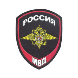 Шеврон МВД Юстиция, красный (пластизоль)